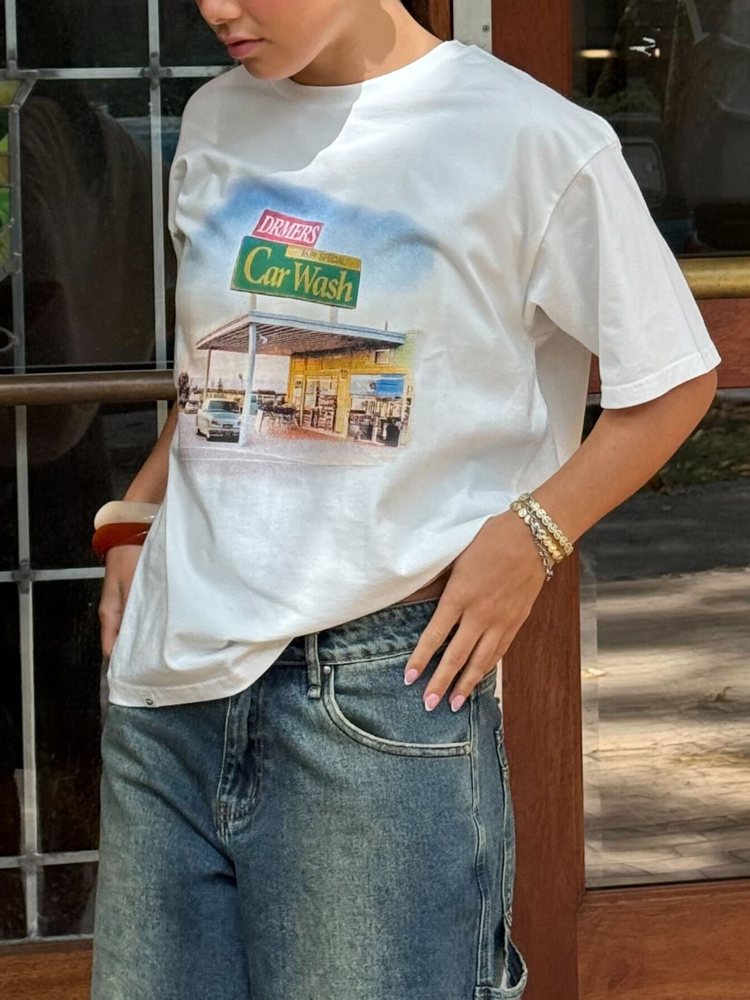 CAR WASH TEE - WHITE