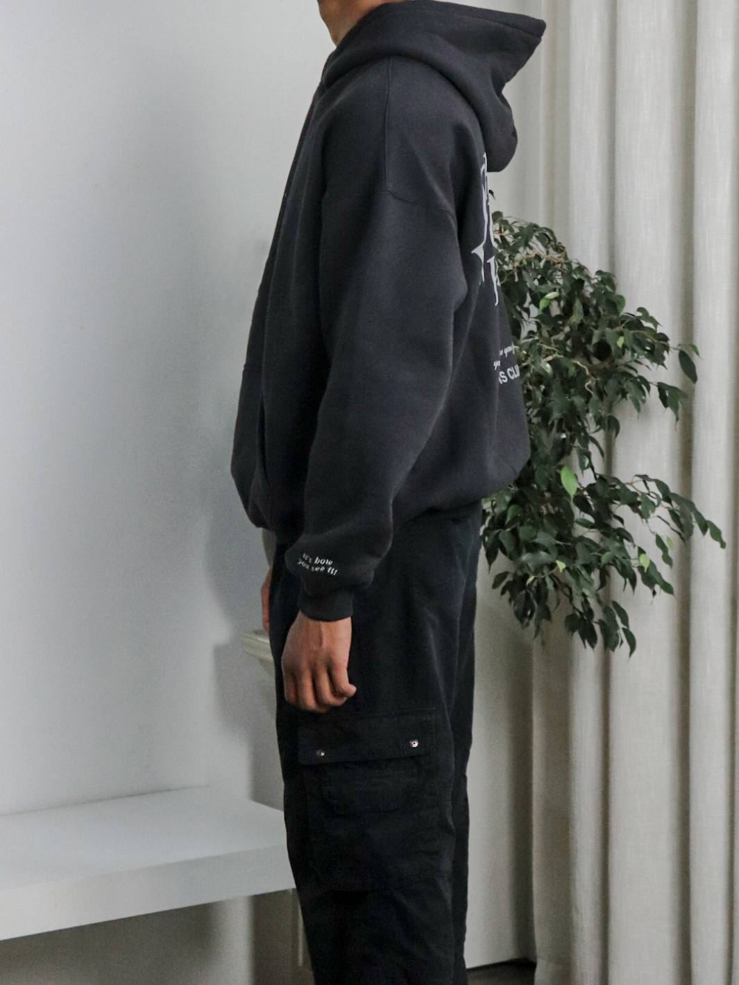 perspective hoodie - faded black
