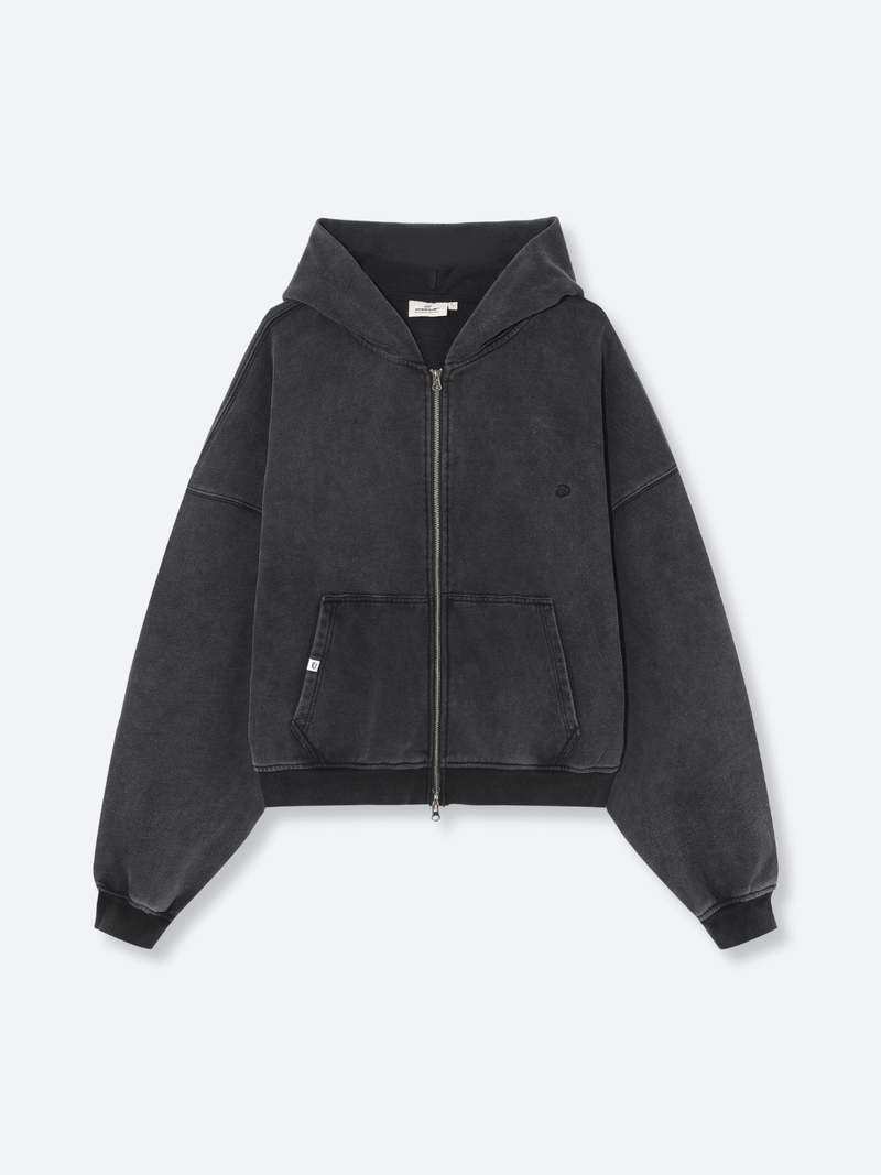 ESSENTIAL BOXY DOUBLE ZIP VINTAGE BLACK