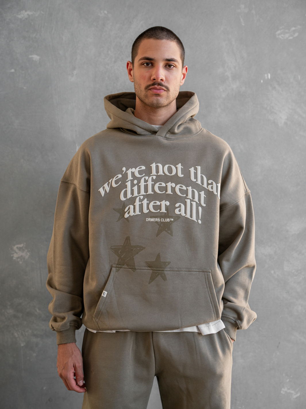 WE'RE NOT THAT DIFFERENT HOODIE - DEEP TAUPE