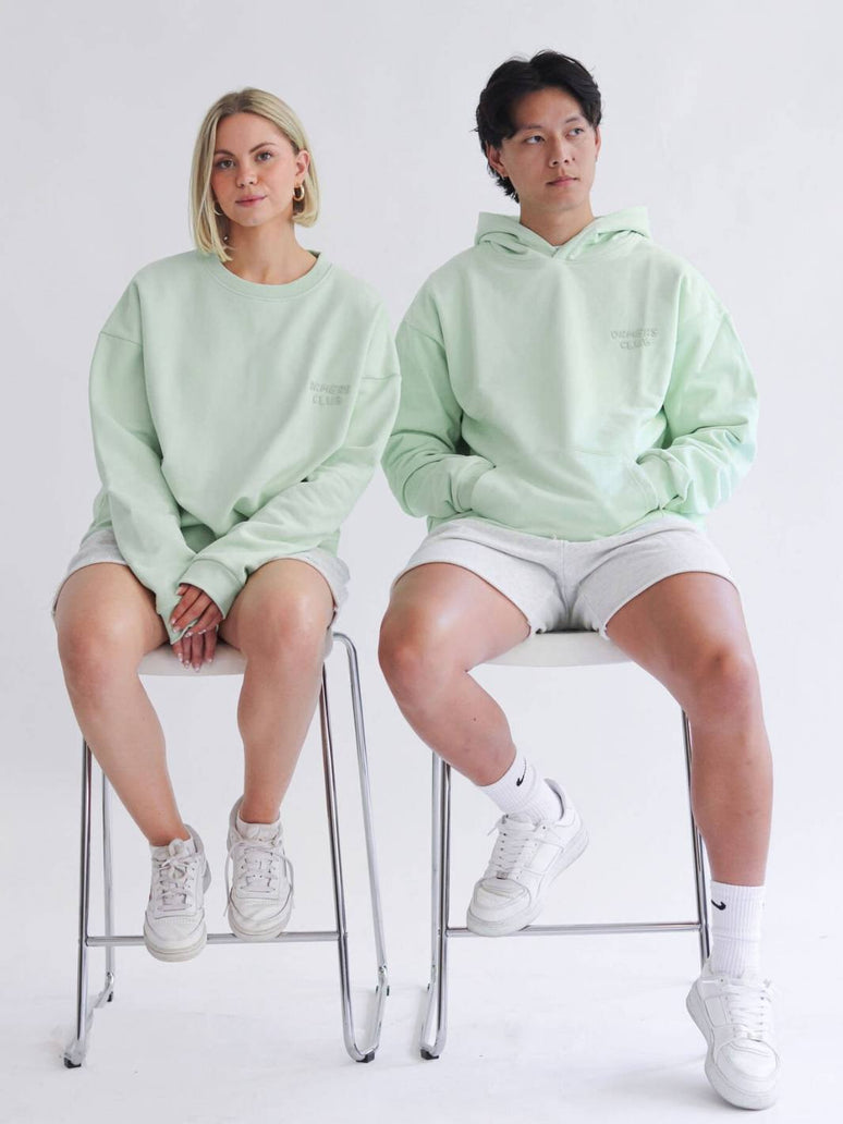 drmers club basics hoodie - matcha cream