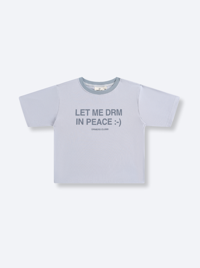 LET ME DRM IN PEACE BABY TEE - BLUE