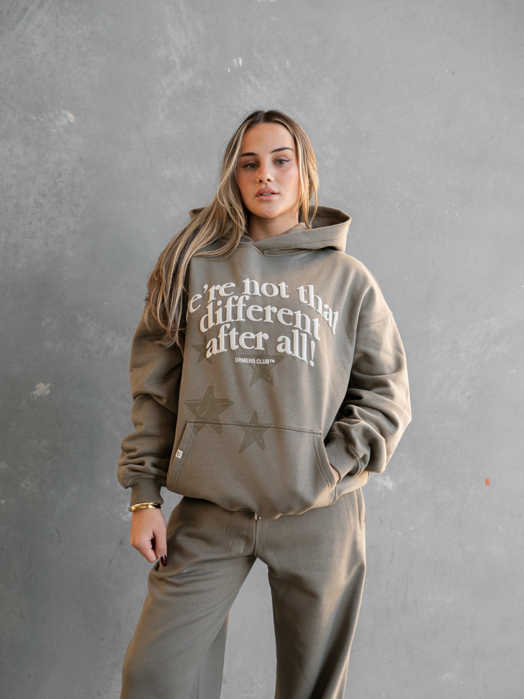 WE'RE NOT THAT DIFFERENT HOODIE - DEEP TAUPE