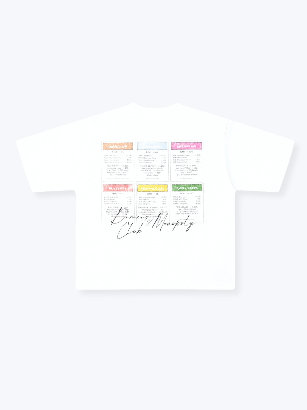 PROPERTY CARDS TEE - WHITE