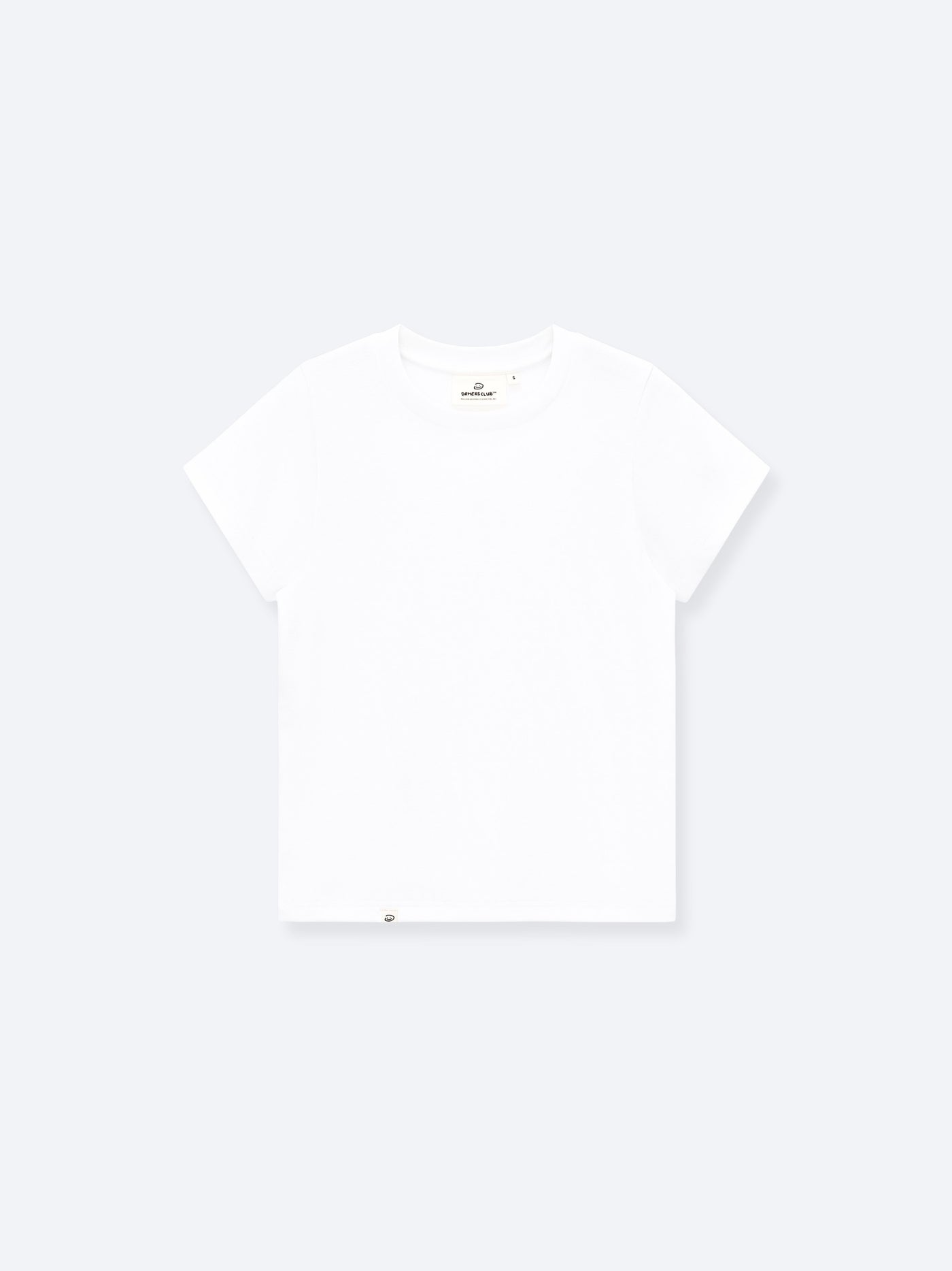 CROPPED-ISH BABY TEE - WHITE