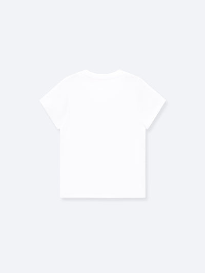 CROPPED-ISH BABY TEE - WHITE