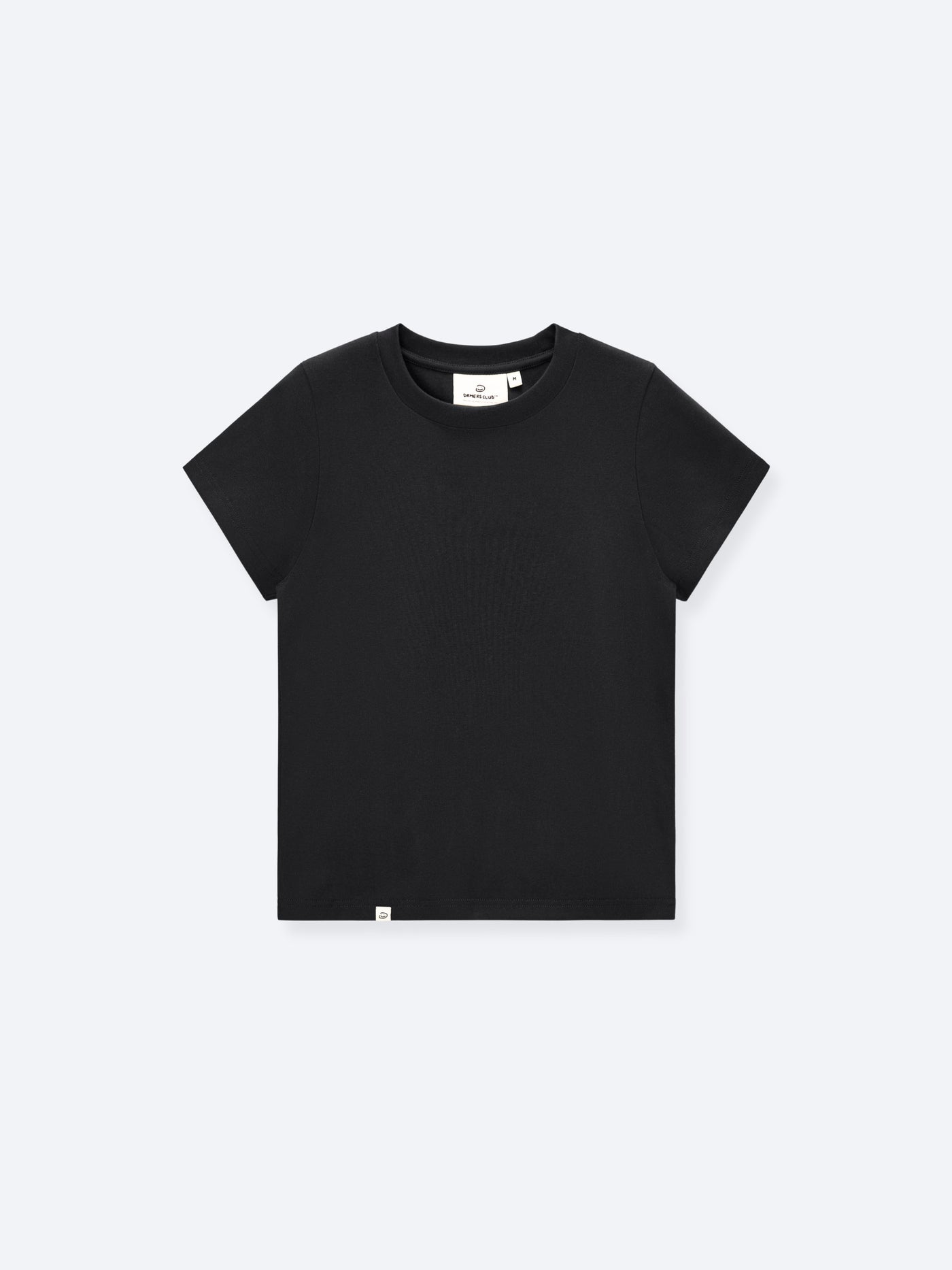CROPPED-ISH BABY TEE - BLACK