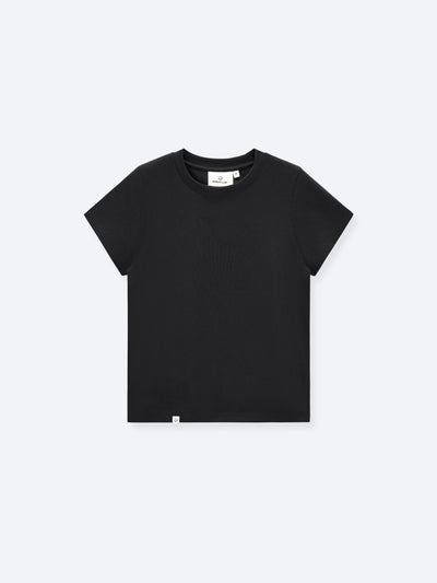 CROPPED-ISH BABY TEE - BLACK