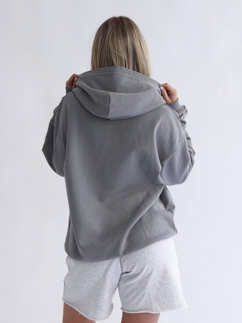 drmers club basics hoodie - graphite grey