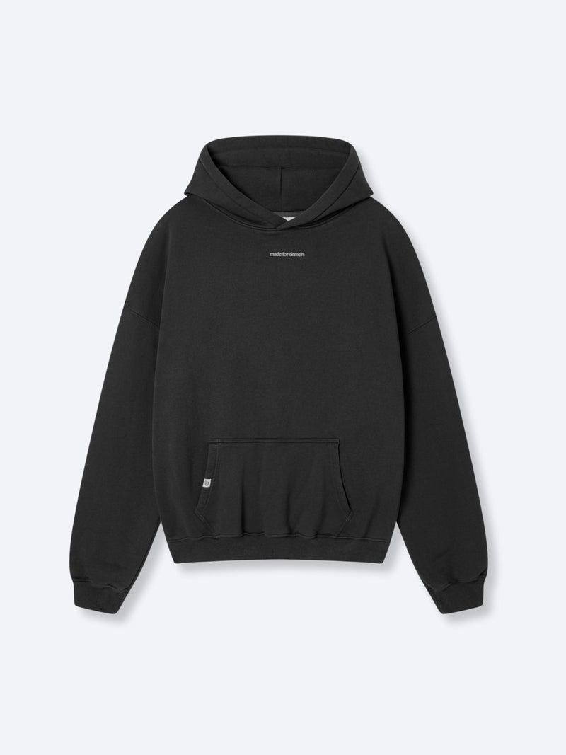 SMILEY LOGO HOODIE - FADED BLACK