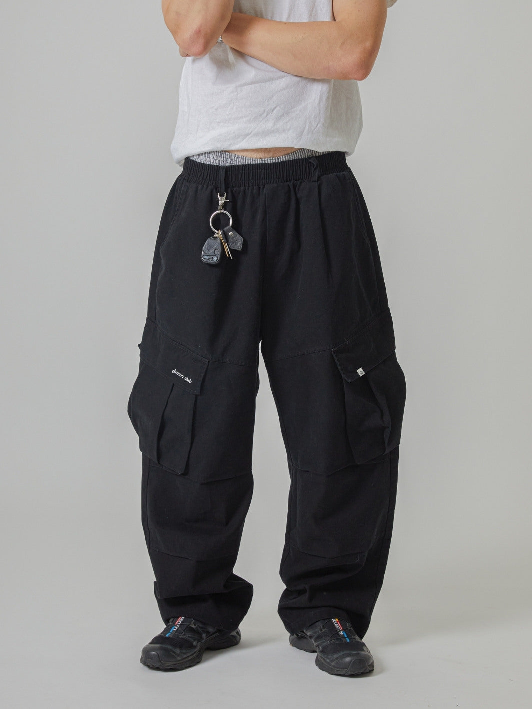 BAGGY CARGO PANTS BLACK – DRMERS CLUB1