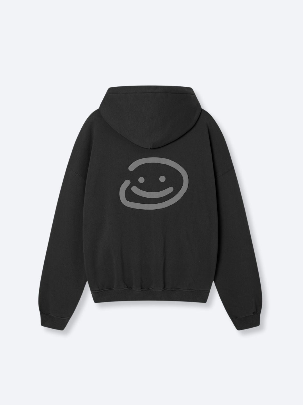 SMILEY LOGO HOODIE FADED BLACK – DRMERS CLUB - Main Image