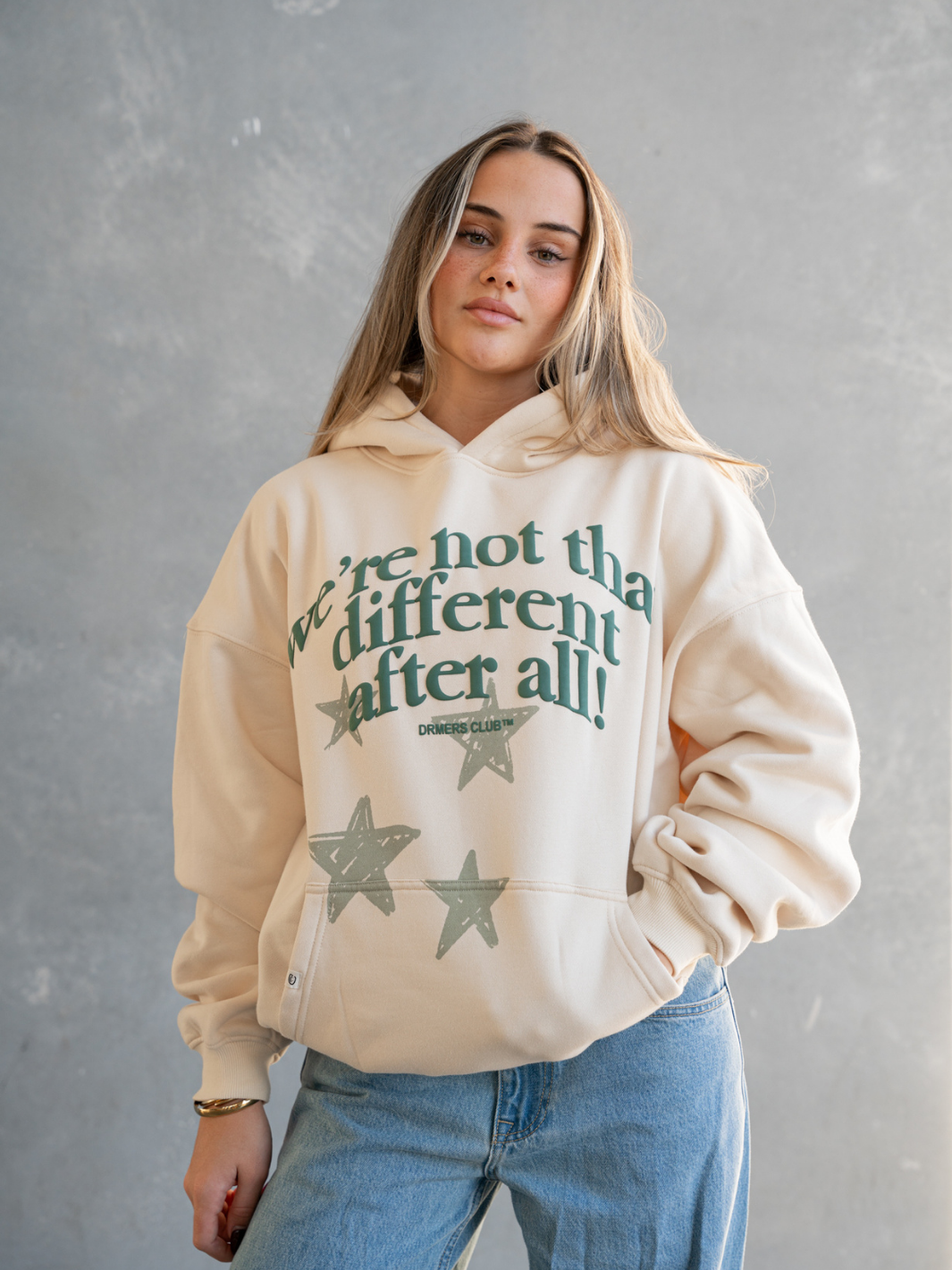 WE'RE NOT THAT DIFFERENT HOODIE - EGGSHELL