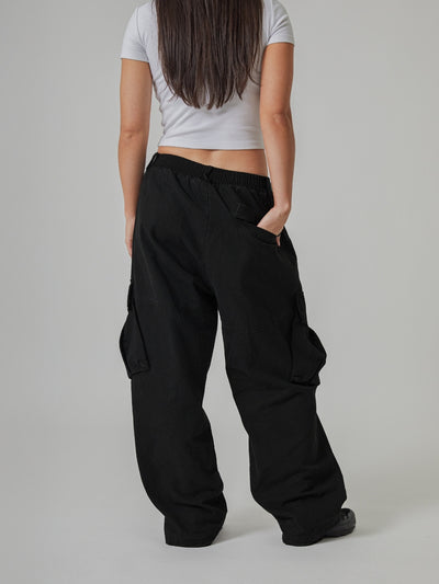 BAGGY CARGO PANTS - BLACK