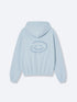 SMILEY LOGO HOODIE - SKY BLUE