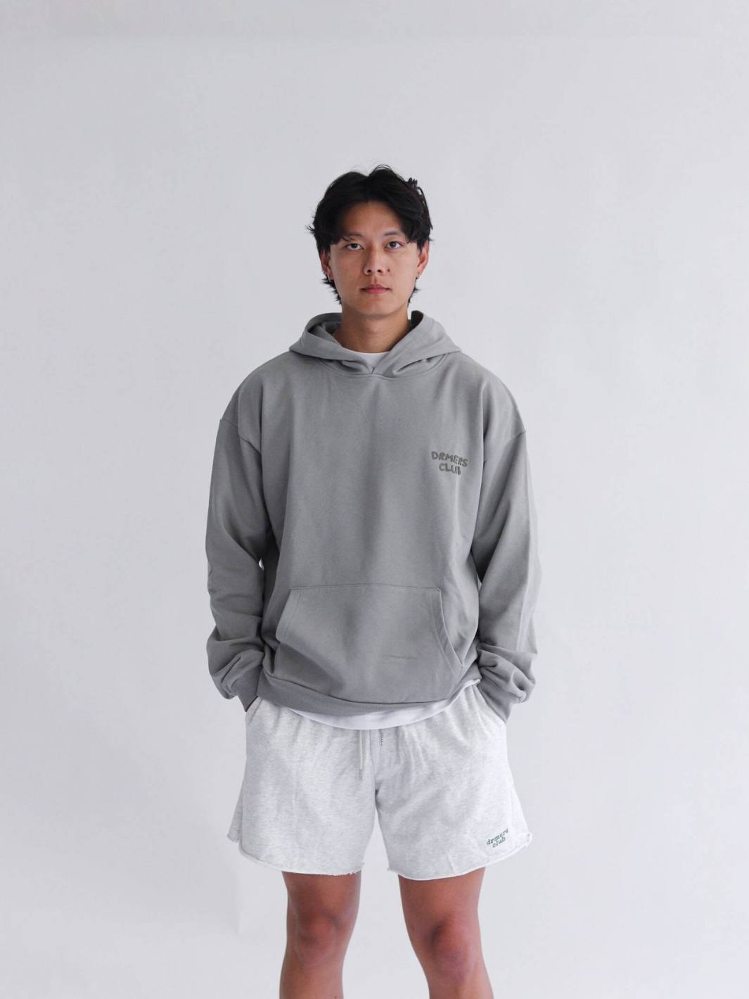drmers club basics hoodie - graphite grey