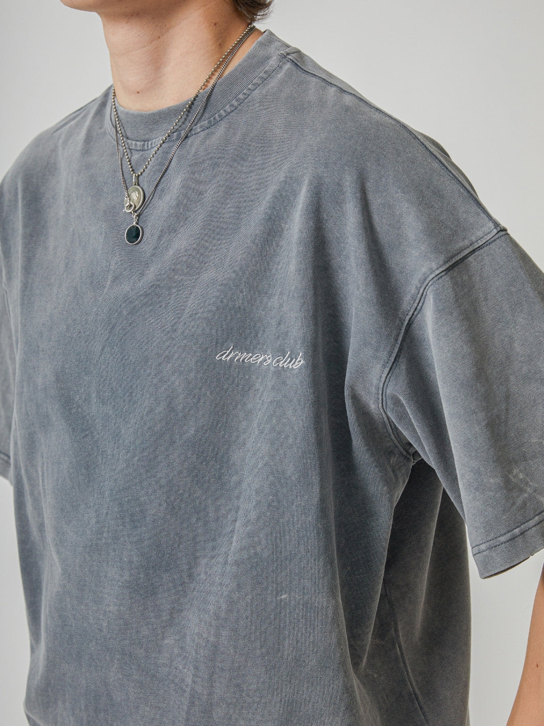 SCRIPT LOGO VINTAGE TEE - GREY