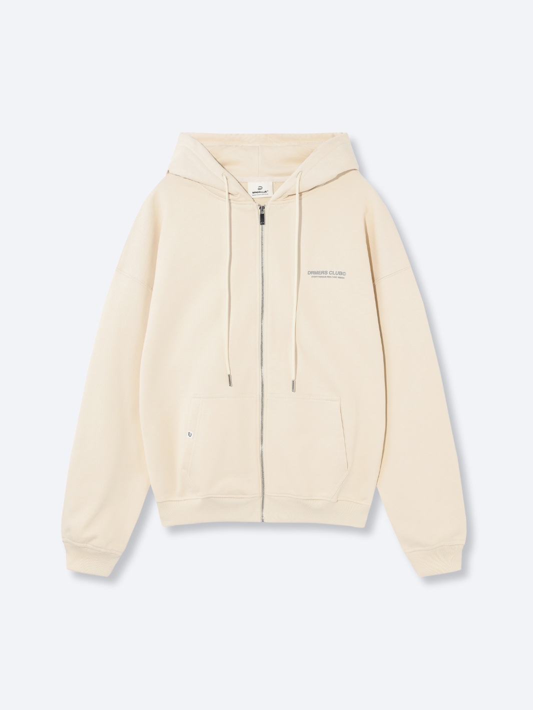 EVERYTHING IS FINE ZIP UP HOODIE CREAM