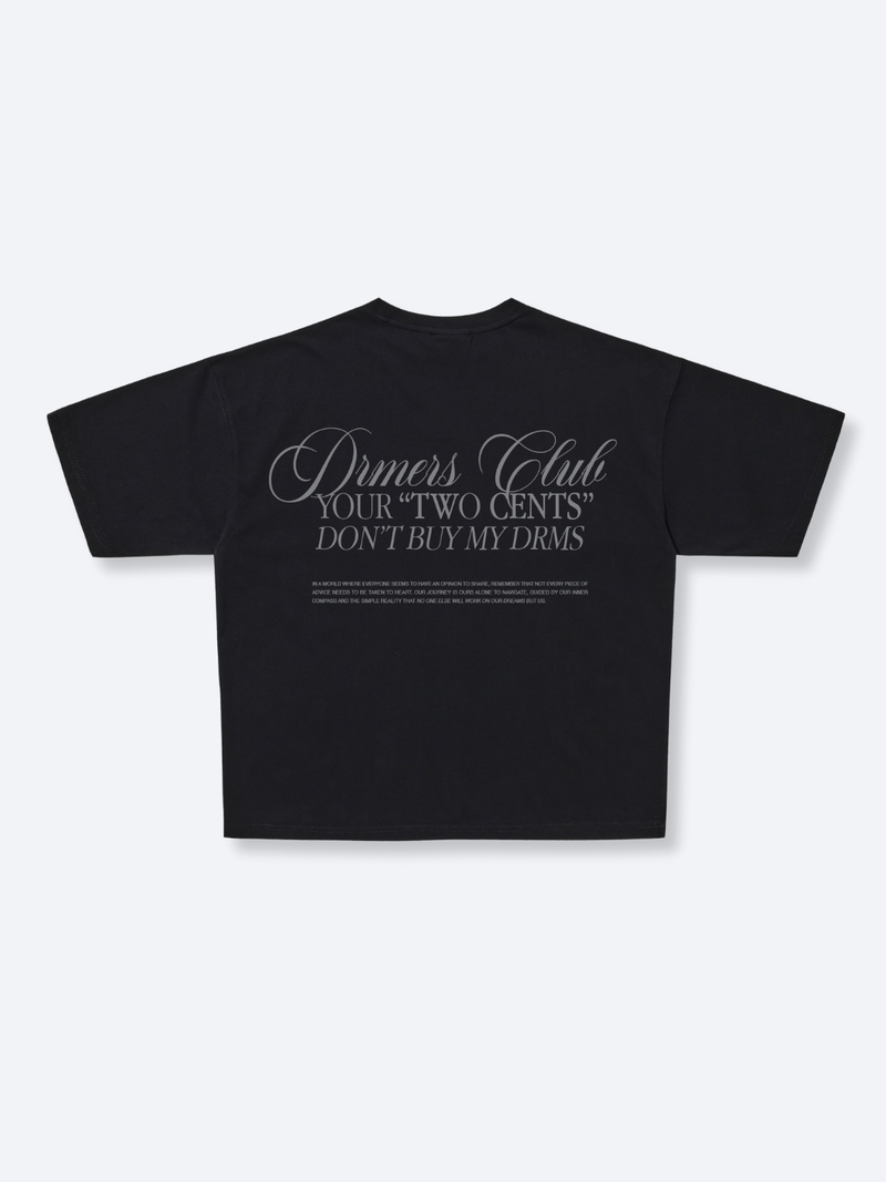 TWO CENTS TEE - BLACK