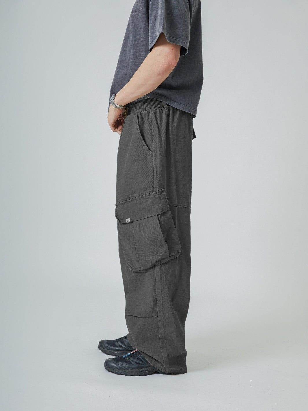 BAGGY CARGO PANTS - GRAPHITE