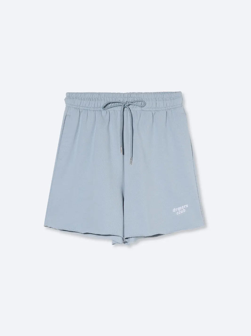 french terry sweat shorts - misty blue