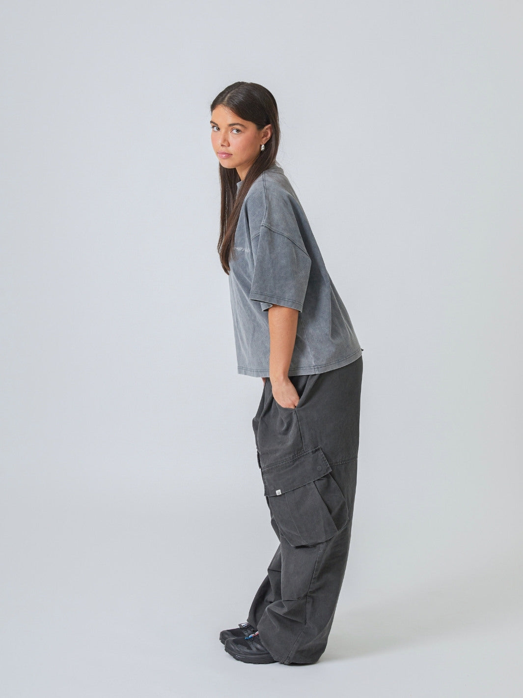 BAGGY CARGO PANTS - GRAPHITE