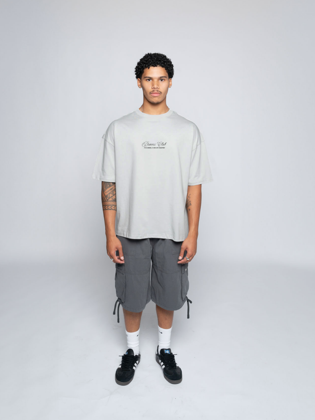 TWO CENTS TEE - LIGHT GREY