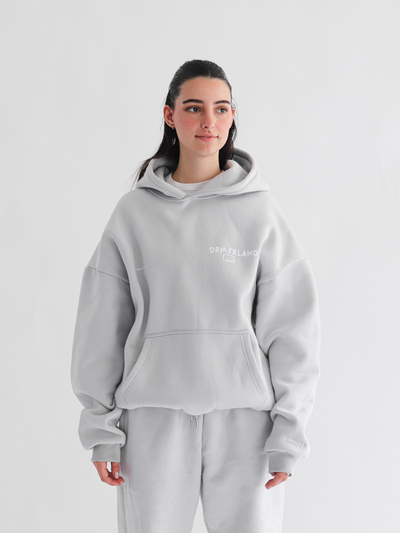 thanks for being here hoodie - light grey