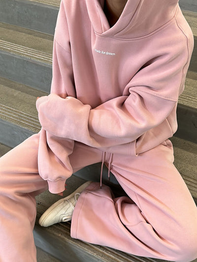 SMILEY LOGO HOODIE - MUTED PINK