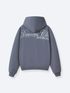 SCRIPT TEXT HOODIE - CHARCOAL BLUE