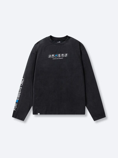 TAKE A CHANCE LONG SLEEVE TEE - BLACK
