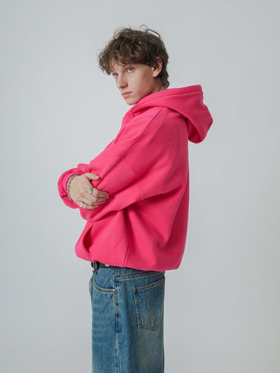 SIGNATURE BASIC HOODIE - HOT PINK