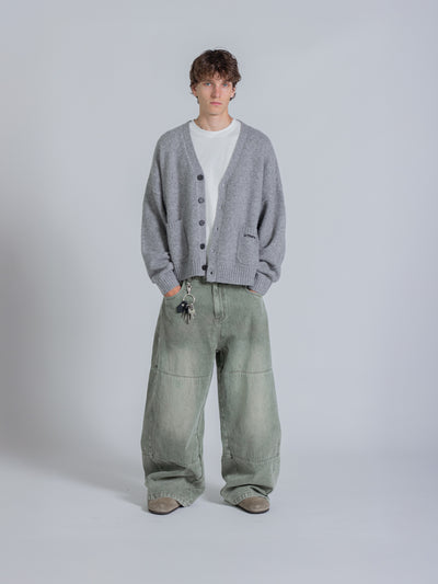KNIT CARDIGAN - GREY