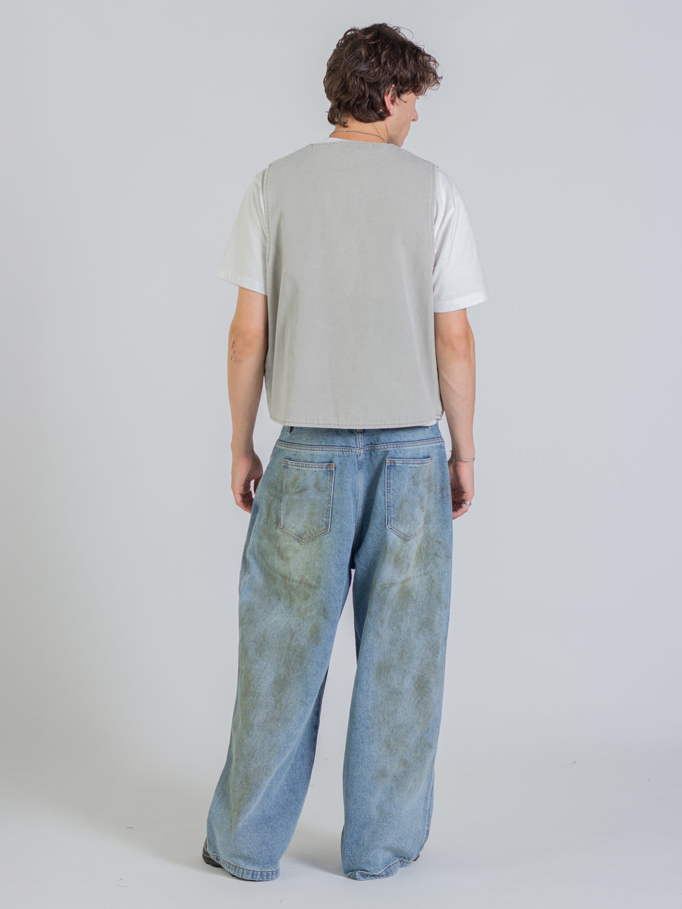 REVERSIBLE UTILITY VEST - GREEN/GREY
