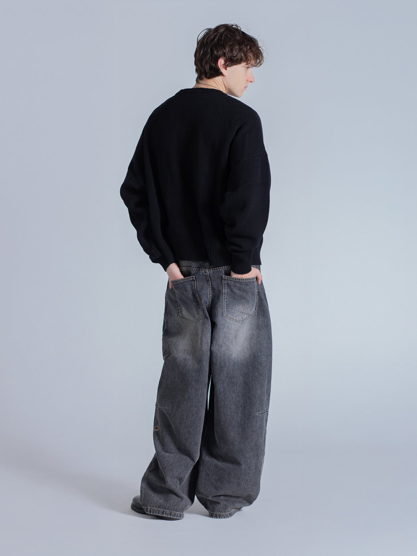 Essentials Cursive Knit CURSIVE TEXT KNIT - BLACK – DRMERS CLUB