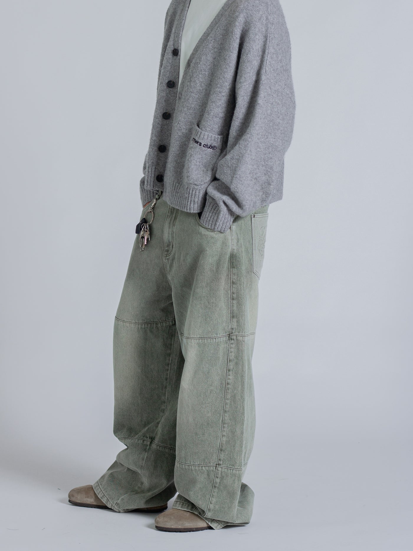 KNIT CARDIGAN - GREY