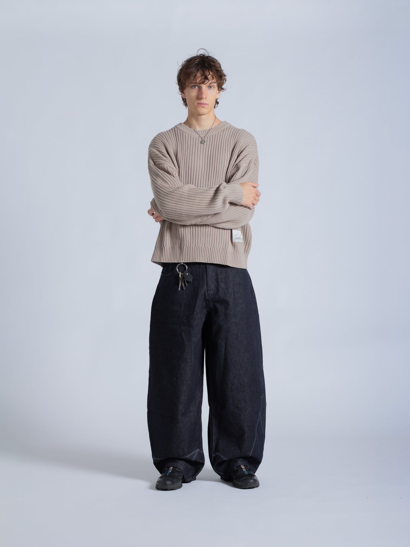 DRMERS RIBBED KNIT - BROWN