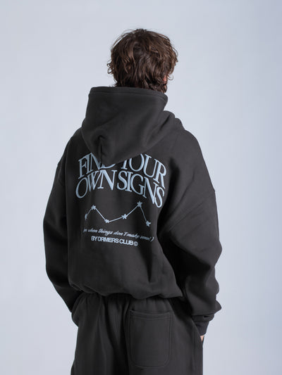 FIND YOUR OWN SIGNS HOODIE - FADED BLACK