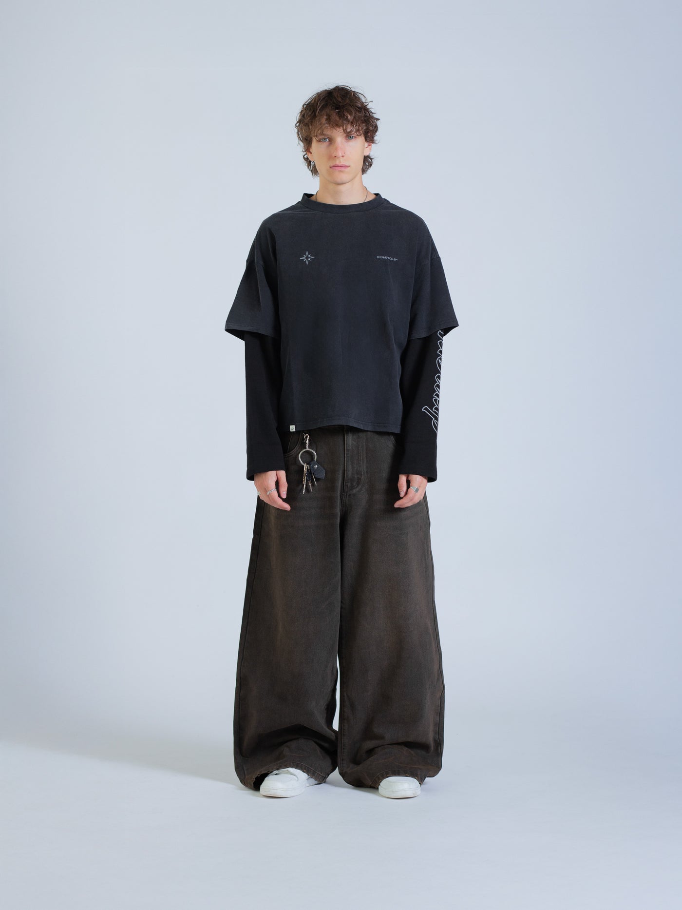 POLARIS LAYERED TEE - BLACK