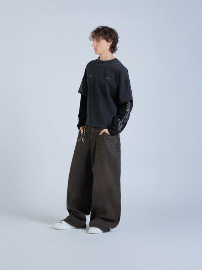 POLARIS LAYERED TEE - BLACK