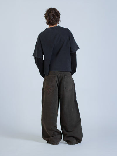 POLARIS LAYERED TEE - BLACK