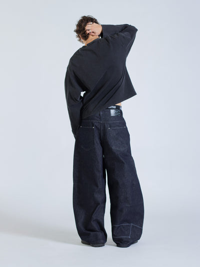 LINEWORK LONG SLEEVE TEE - BLACK