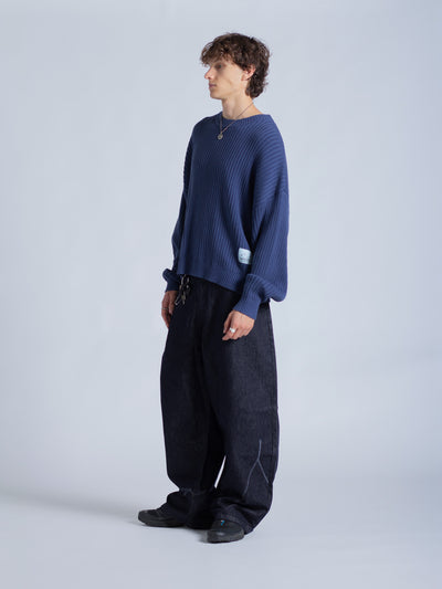 DRMERS RIBBED KNIT - NAVY