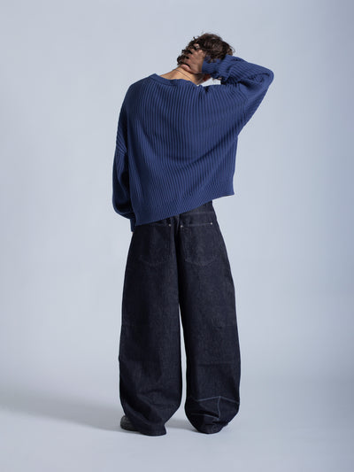 DRMERS RIBBED KNIT - NAVY