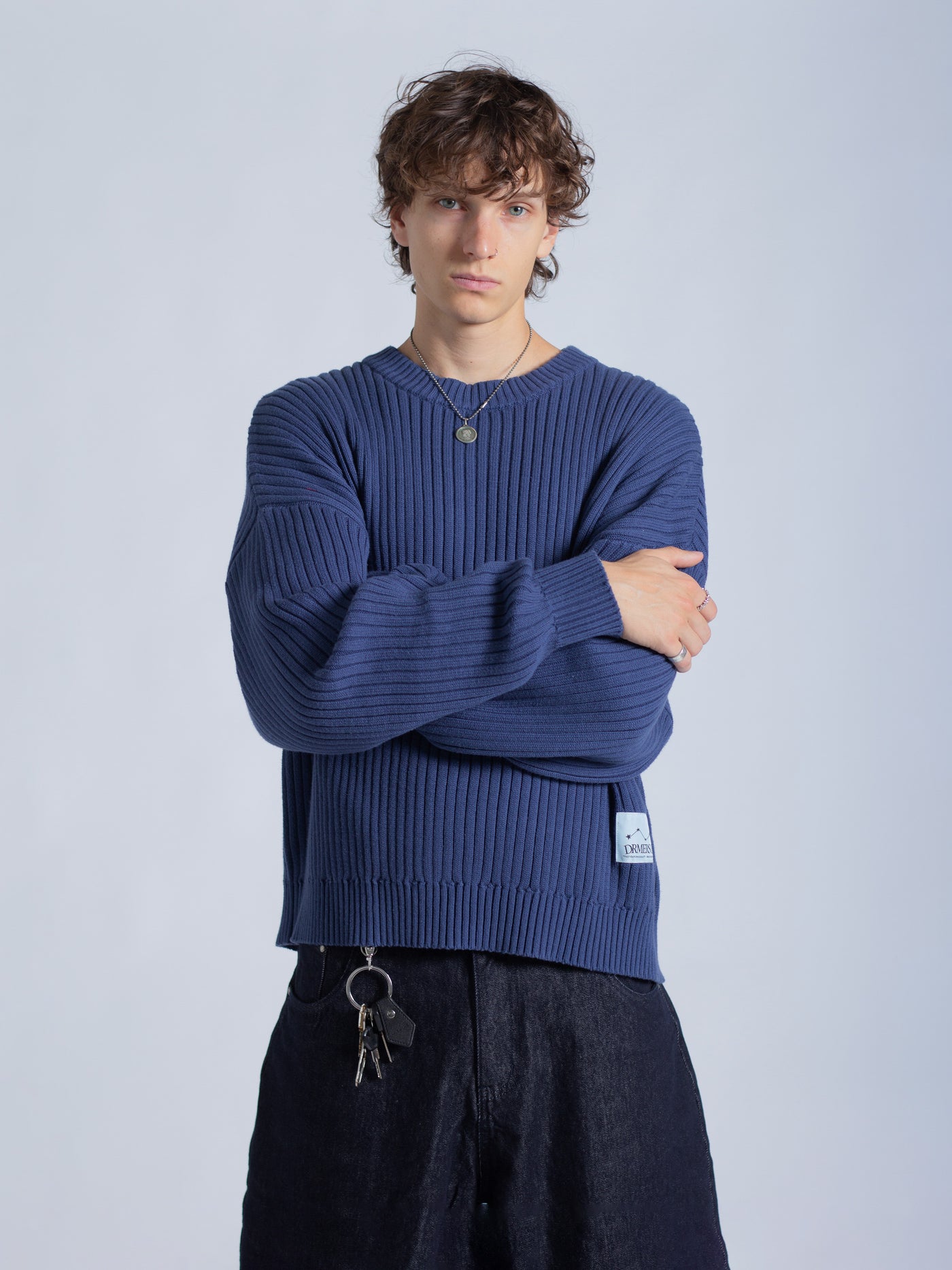 DRMERS RIBBED KNIT - NAVY