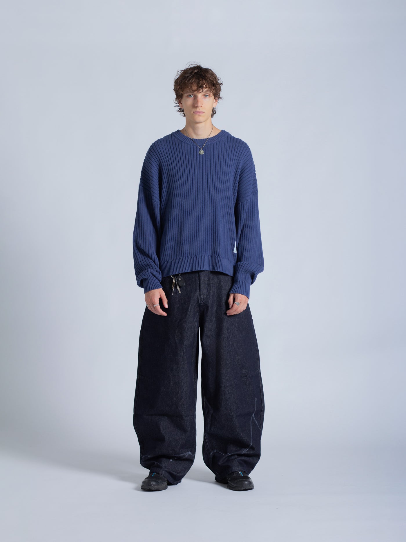 DRMERS RIBBED KNIT - NAVY
