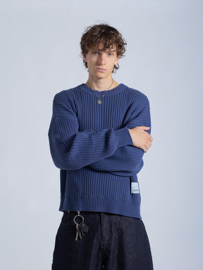 DRMERS RIBBED KNIT - NAVY