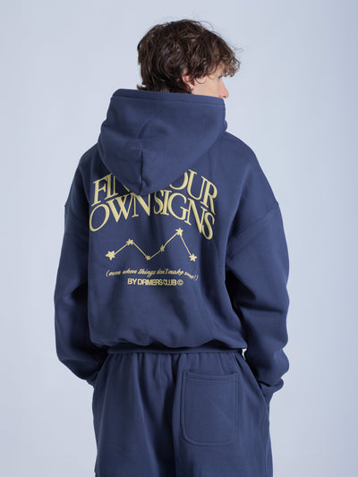 FIND YOUR OWN SIGNS HOODIE - COSMIC NAVY