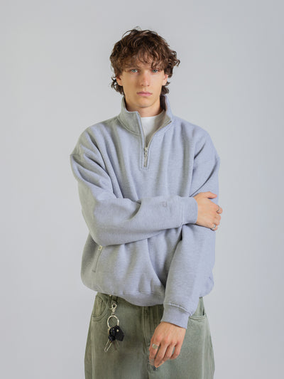 QUARTER ZIP FLEECE - GREY