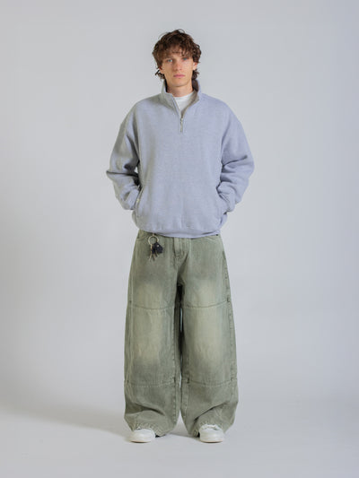 QUARTER ZIP FLEECE - GREY